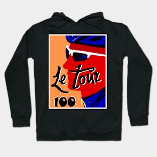 Le Tour Vintage 100 Competition Bicycle Racing Print Hoodie